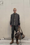 BORIS BIDJAN SABERI Leather and linen stitching travel bag INFANTERY BAG1 F1944+FMM20036
